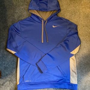 NIKE THERMAFIT HOODIE -men’s size medium - blue and gray